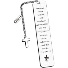 Christian Christmas & Baptism Bookmarks – Inspirational Stocking Stuffers, Graduation & Back-to-School Gifts for Her, Him, Girls, Boys