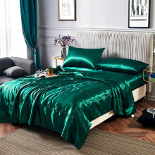 Vasket silke Issilke Conditioning Quilt Sommer Cool Quilt Dobbelt Enkelt Quiltkerne Ensfarvet Sommer Tyndt Quilt Grøn