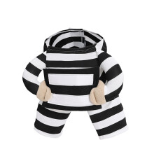 Clearance Prisoner Dog Costume Stripes Pet Outfit Dog Halloween Costume Cosplay Costumes Funny Photo Props Accessories for Dogs Cats