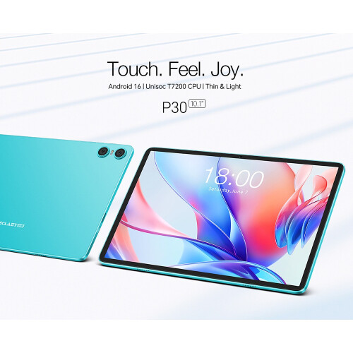TECLAST P30 New Tablet, Android 16, 10.1-inch IPS Display, T7200 Processor, 4GB RAM + 128GB Storage
