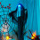 Decoração de freira demoníaca para pendurar com olhos de luz azul, 115 cm (45,2 polegadas) 3