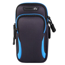 Arm Band Mobile Phone Holder Bag Sports Running Jogging Gym Exercise Pouch-Blue