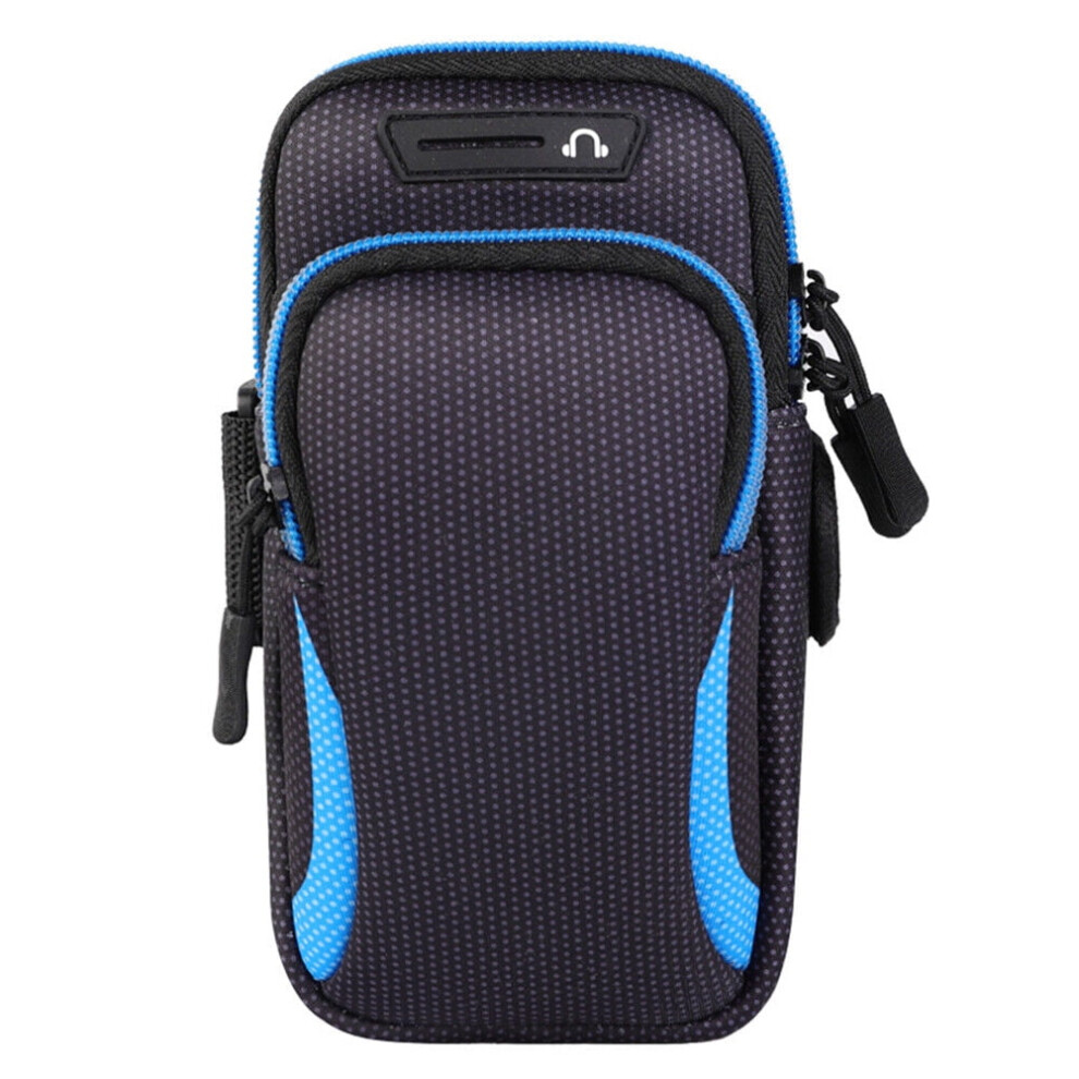 Arm Band Mobile Phone Holder Bag Sports Running Jogging Gym Exercise Pouch- Blue 9180435398918