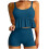 Bikini da donna a due pezzi con top a fascia e boxer 2