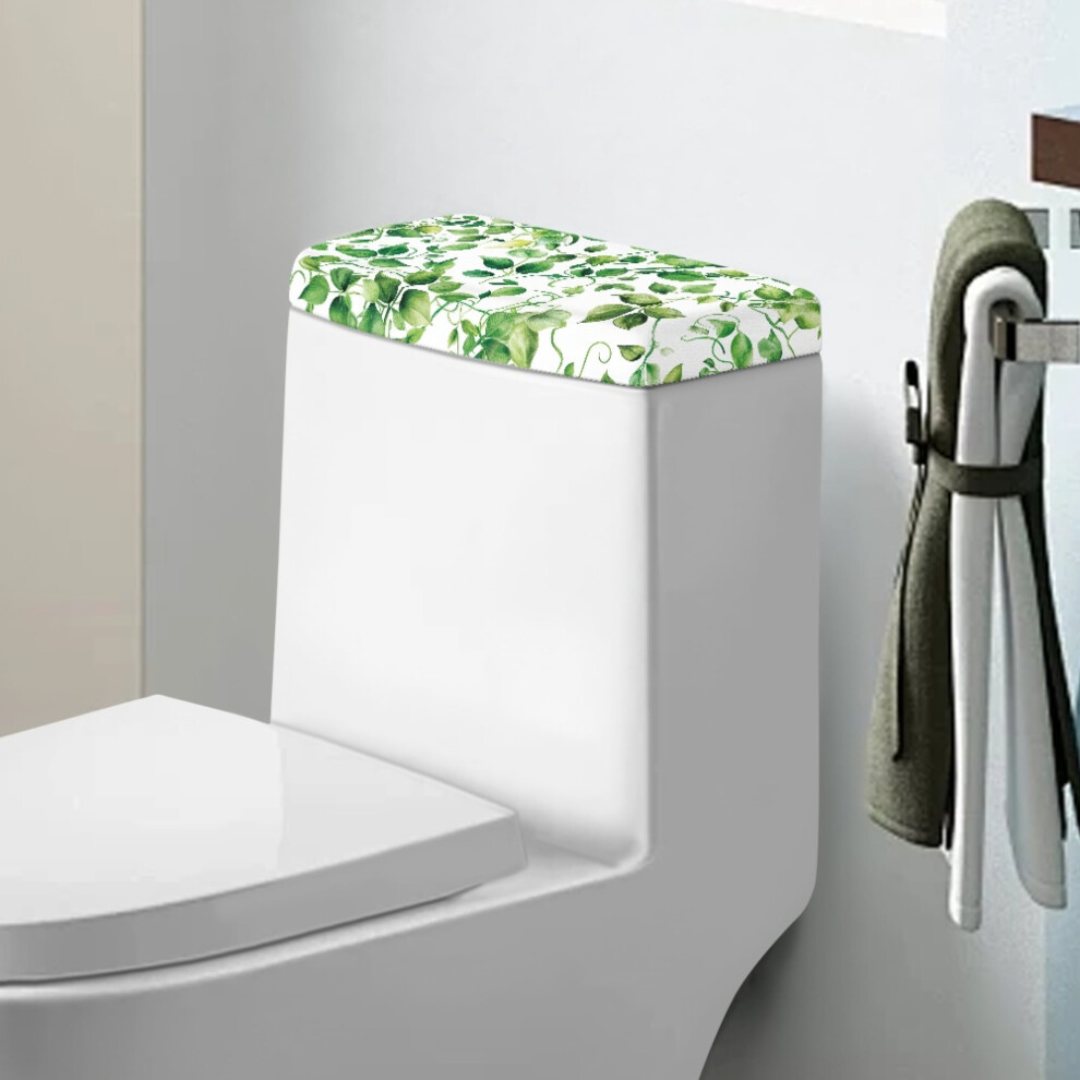 Green Leaves Toilet Tank Top Covers Washable Set Of 2 9165521218059
