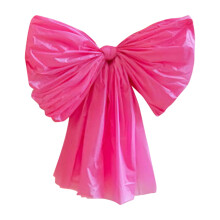 Satin Ribbon Bow Pink 23.6x21.6 Inch 1 Pc