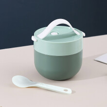 Mini bol à soupe portable avec couvercle - Bol à céréales de 350 ml pour le bureau, le petit-déjeuner, le lait et la soupe - Boîte à lunch
