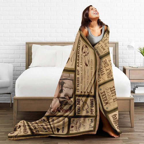 Coperta per il 25 anniversario, colore argento, 60"x80" 2