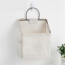 Sac de rangement mural Ycandiee – Organisateur de placard imperméable à suspendre à la porte, pochette suspendue en lin et coton pour chambre et