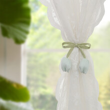 Spring Shower Curtain Hooks Tulip Flower Curtain Rings Floral Decorative Curtain Hanger Hooks for Living Room Bedroom Bathroom Decor