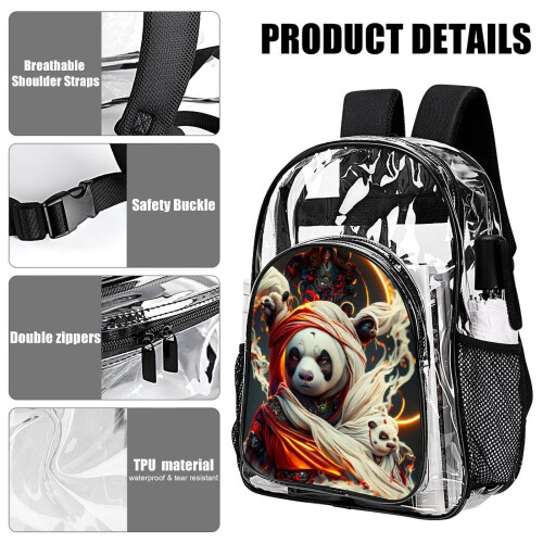 3D Printed Transparent Backpack for Comics & School – Waterproof, Multi-Functional, Back-to-School Gift 2