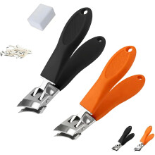 Wide-opening, anti-splatter, angled nail clippers, fingernail and toenail trimmer, suitable for ingrown toenails, household curved thick nail trimmer