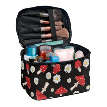 Mushroom Daisy bærbar kosmetik-makeuptaske polyester1