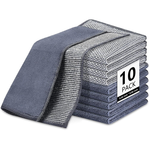 10-Pack 2-Layer Non-Scratch Wire Dishcloth