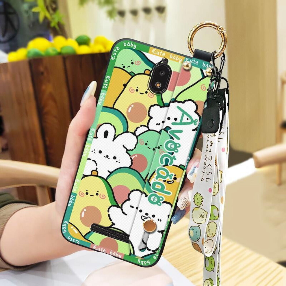 Blu View2/B130dl Phone Case With Kickstand, Ring, Shockproof Cartoon Design, Anti-Dust, Wrist Strap, Silicone Protective Cover 9065194431796