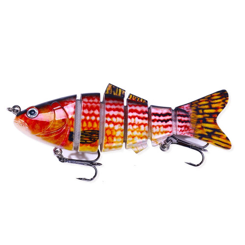 Δόλωμα πολλαπλών σταδίων βύθισης Crankbait, 10cm ζωγραφισμένο στο χέρι με κουδουνίστρα