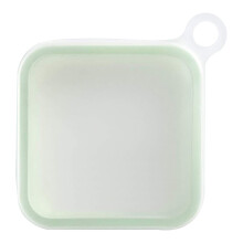 Boîte à sandwich en silicone réutilisable avec couvercle, compatible micro-ondes et lave-vaisselle, idéale pour le bureau (vert).
