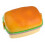 Plastic lunch box oblong three-tier assorted colors 1