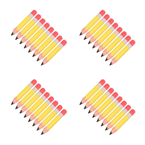 32Pcs Durable PVC Inflatable Pencil Party Decorations Yellow Classroom