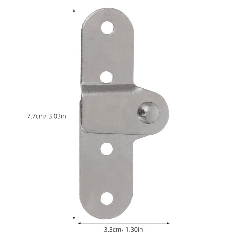 BESTONZON 2Pcs Attic Ladder Hardware Kit Hinge Shape for Diy Enthusiasts Silver Iron Foldable Design 1
