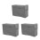 3Pcs Durable Grey Sewing Machine Covers Oxford Cloth with Side Storage 1