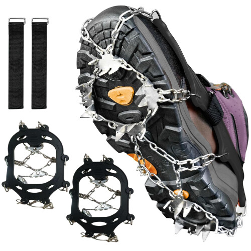 Microspikes for Hiking Boots Stainless Steel 12-Pack 2
