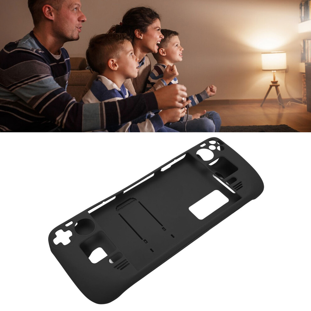 Full Protection Kickstand Case For Steam Deck Hand Free Use Black 5041387604547