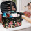 Makeup Organizer med Børstepladser Bærbar Taske 5