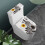 WC-Deckelbezug-Set aus dehnbarem Polyester mit Zebra-Blumenmuster 2
