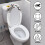 WC-Deckelbezug-Set aus dehnbarem Polyester mit Zebra-Blumenmuster 3