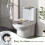 WC-Deckelbezug-Set aus dehnbarem Polyester mit Zebra-Blumenmuster 4
