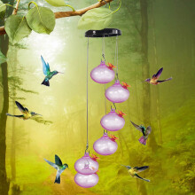 Hummingbird Wind Chimes and Feeders Outdoor Decor