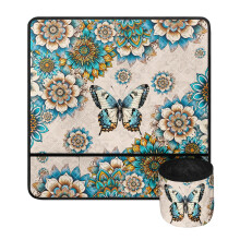 Tapete para máquina de costura Boho Mandala Flower com bolsos (1 unidade)