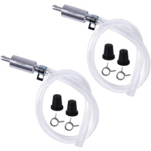 Brake Bleeder Hose Kit with 2 Nozzles & Clamp, One-Way Check Tube, Aluminum Body – Compatible with Car/Motorcycle Hydraulic Systems