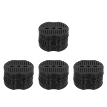 80Pcs Black Pe U-Shaped Garden Stakes Gasket for Landscaping and Lawn