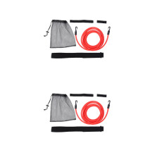 2Sets Adjustable Swim Resistance Bands Red Swim Training Harness