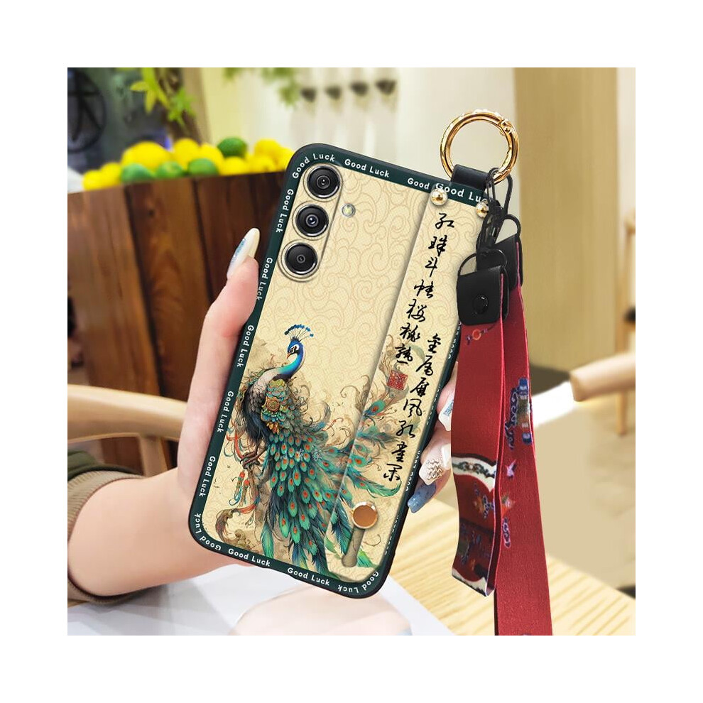 Phone Case For Samsung Galaxy A35 5G Global: Kickstand, Silicone, Waterproof, Wristband, Dirt-Resistant, Chinese Style Ring, Shockproof 9027700162143