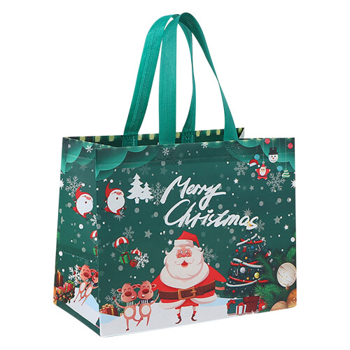 Sacolas de presente de Natal em tecido não tecido, 2 unidades, 31,5 x 17 x 25 cm (12,4 x 6,7 x 9,8 polegadas) 1