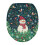 Assento sanitário com boneco de neve e pássaro de Natal - Lavável e compatível com assentos padrão. 1