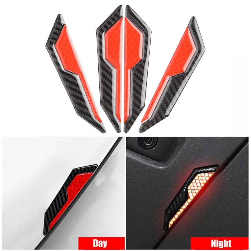 4Pcs/Kit Car Side Door Edge Scratch Protector Strip Reflective Sticker Door Bumpers Replace Car Accessories 9558830201988
