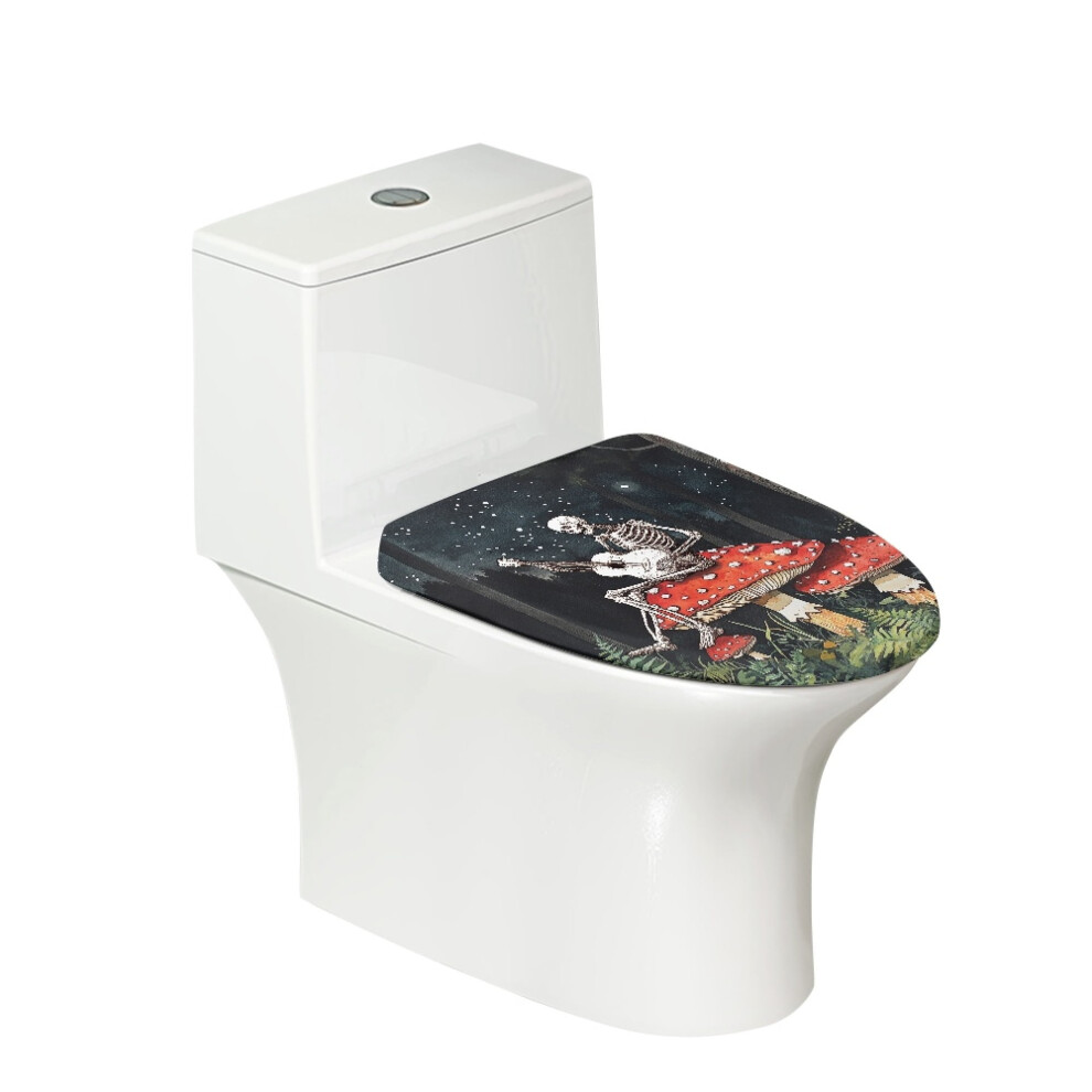 Washable Stretch Toilet Lid Cover With Elastic Edges 9180435715098