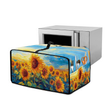 Sunflower Print Toaster Oven Cover, Anti-Scratch, Dust-Proof, Machine Washable, 18.5"x14.5"x9", Compatible with Standard Toaster Ovens