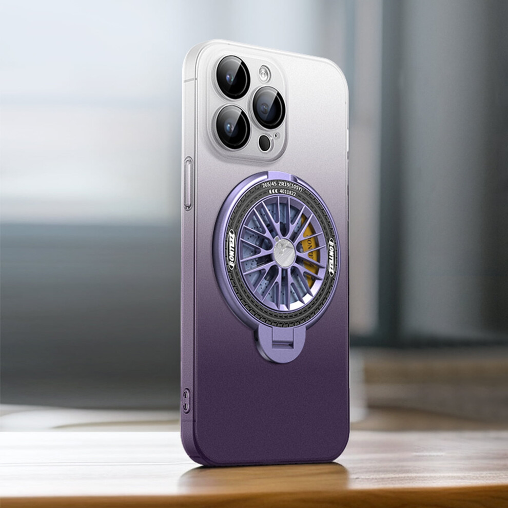 Magnetic Case For Iphone 13 Pro 6.1" Â Magsafe Compatible, Shockproof, Gradient Slim Anti-Scratch With Kickstand Purple 9027700162761