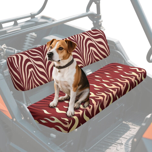 UTV Front Seat Covers Zebra Flame Print 2-Pack