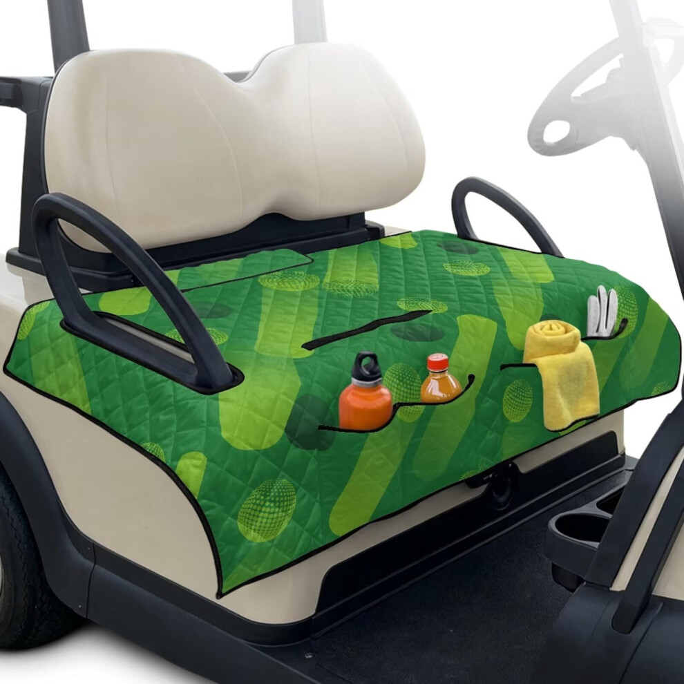 Golf Cart Seat Covers With 4 Pockets, Washable Towel Blanket For Ezgo, Yamaha, Club Car & Other 2-Seat Carts Â Compatible With Ezgo, Yamaha, Club 9422877528073