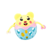 Baby Rattle Balls, Montessori Sensory Toy, Soft Silicone Teething Toys with Cute Animals, BPA-Free, Easy-Grasp Rattle for 0-12M