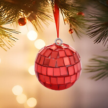 Red Foam Mirror Ball Shatterproof 1.6 inches