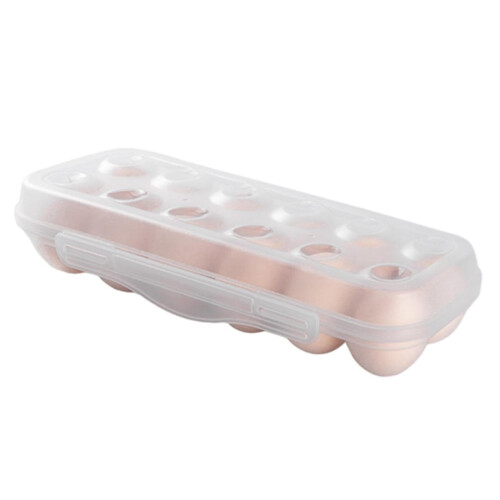 Egg Storage Box Plastic Egg Holder Egg Container Stackable Fridge Egg Organizer Egg Tray for Home Kitchen Pantry