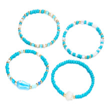 Stackable Ceramic Fish Seashells Bracelets Handmade Hot Day Jewelry Beaded Stretch Accessories Beach Wristband Gifts