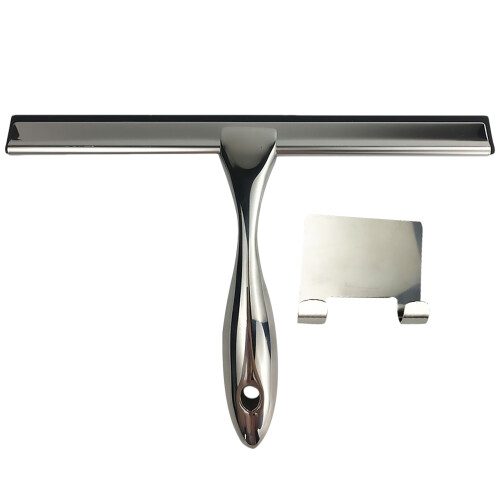 2Pcs Window Squeegee Silver Cleaning Tool for Windows and Shower Doors 1
